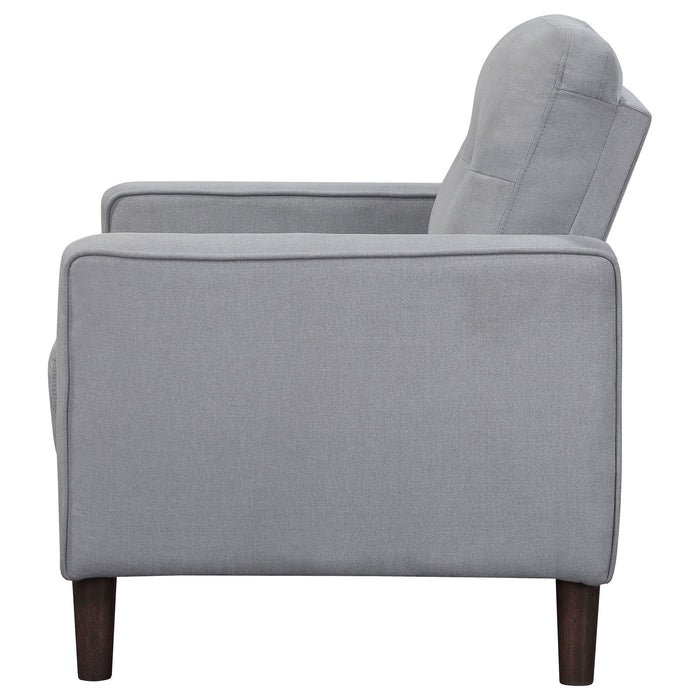 Harvey - Upholstered Tufted Accent Chair - Gray