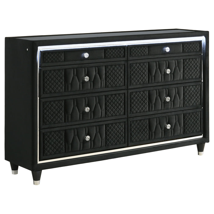 Lorient 4-piece Eastern King Bedroom Set Black