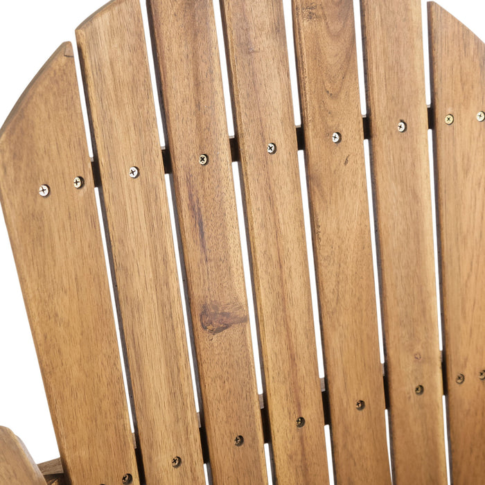 Outdoor Acacia Wood Adirondack Barstools (Set of 2)