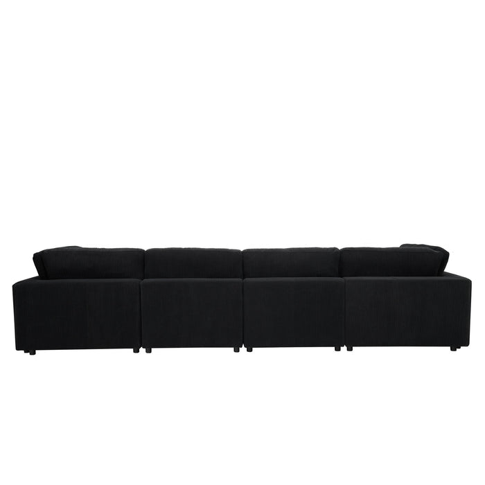 Upholstered Modular Sectional & Custom Configuration And Toss Pillows