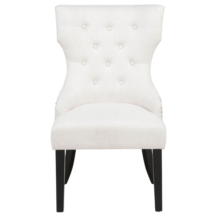 Baney Fabric Upholstered Dining Side Chair Cream and Black