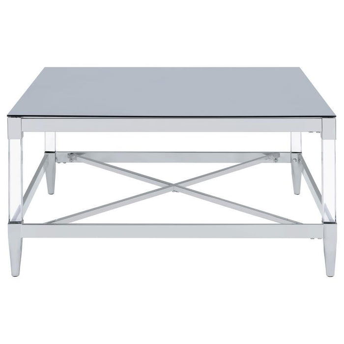 Lindley - Square Tempered Mirror Acrylic Table