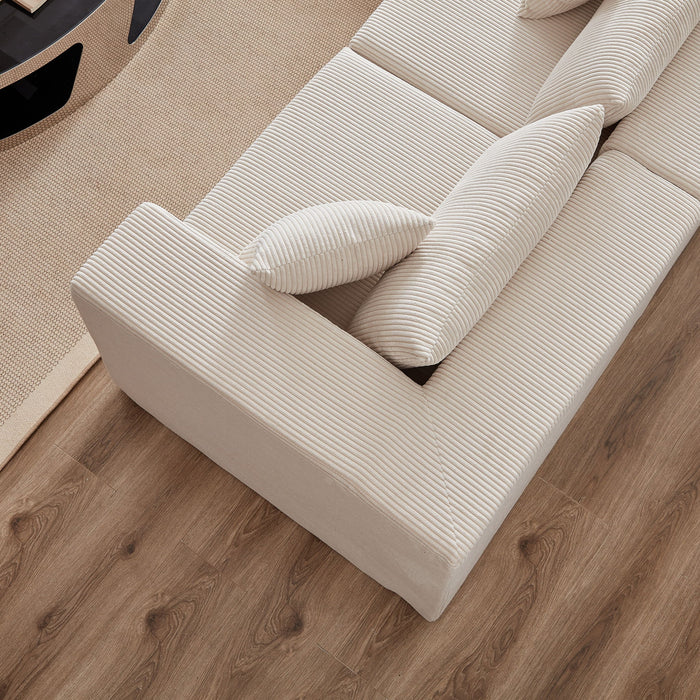 Modular L Shaped Sectional Compressed Sofa, Free Combination