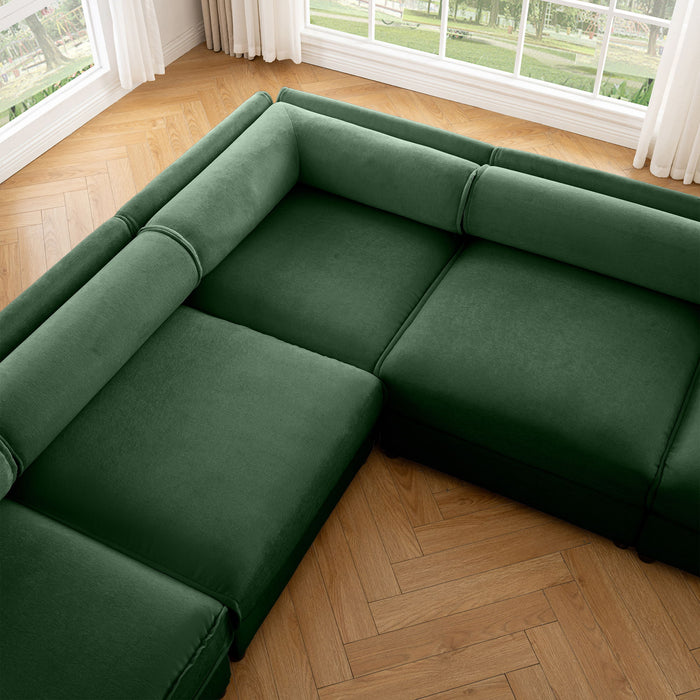 Modern Modular Sectional Sofa With Storag, Contemporary Cylindrical Design