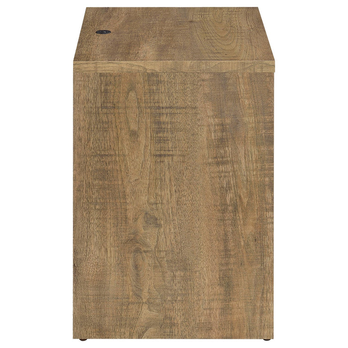 Transitional Nightstand With Dual USB Charging And Motion Sensor Light