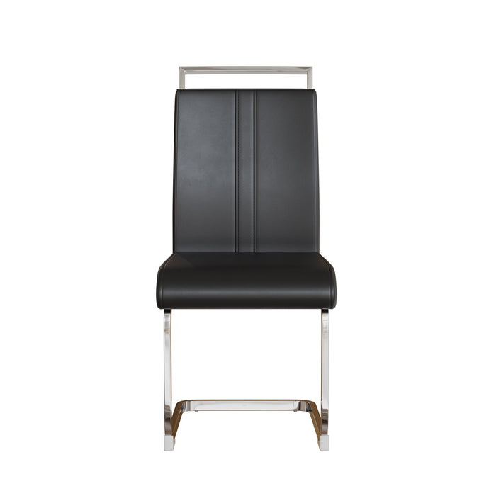 Modern Dining Chairs With Padded Seat, High Back