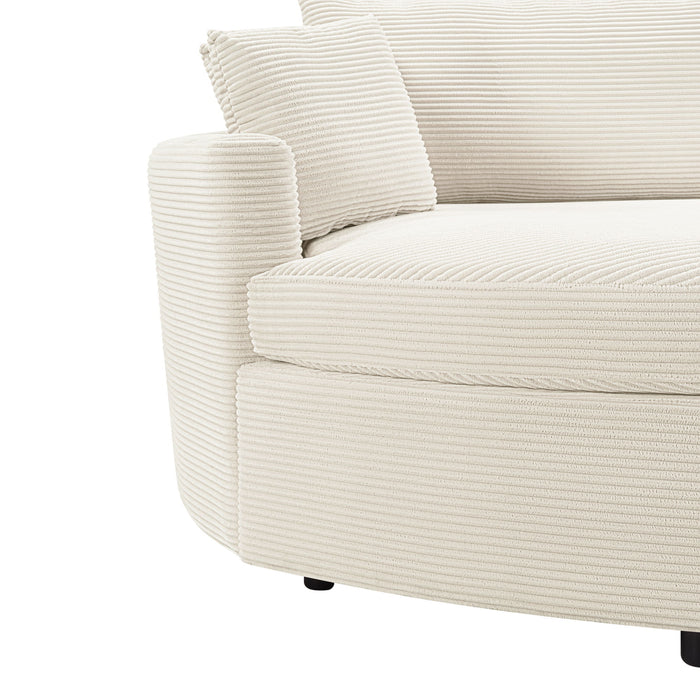 Oversized Double Chaise Lounge Sofa With USB Ports