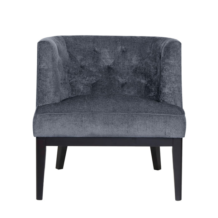 Contemporary Accent Chair With Tufted Diamond Stitching - Charcoal