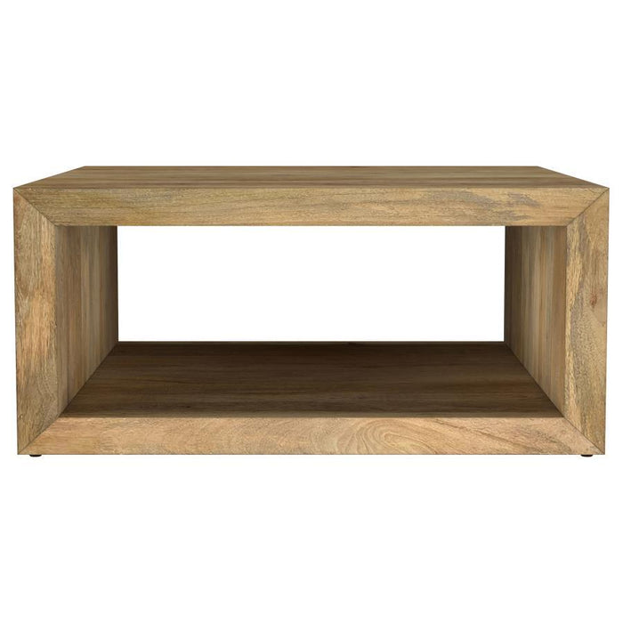 Benton - Square Solid Mango Wood Coffee Table - Natural