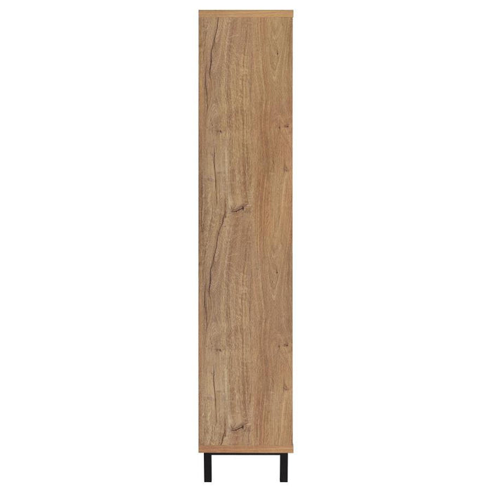Teller - 4-Door Tall Shoe Storage Cabinet - Natural Oak