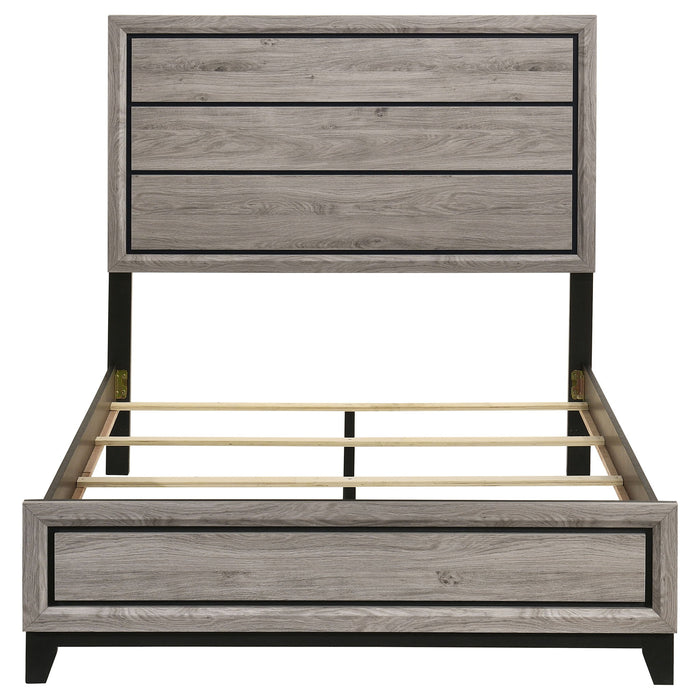 Watson Wood Full Panel Bed Light Taupe