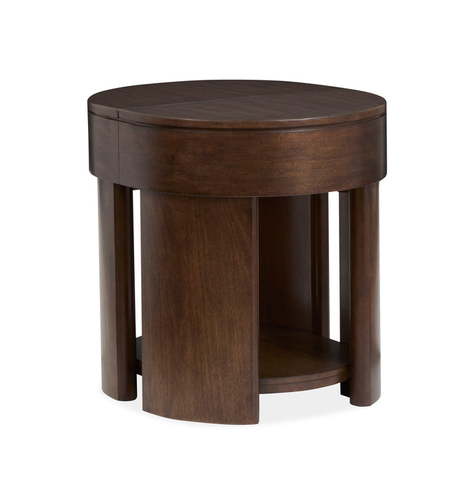 Holloway - Oval End Table - Toasted Almond