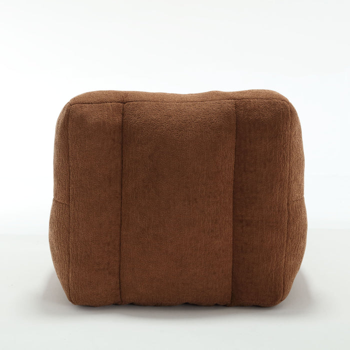Modern Indoor Fluffy Bean Bag Chair With Memory Foam And Ottoman, Super Soft
