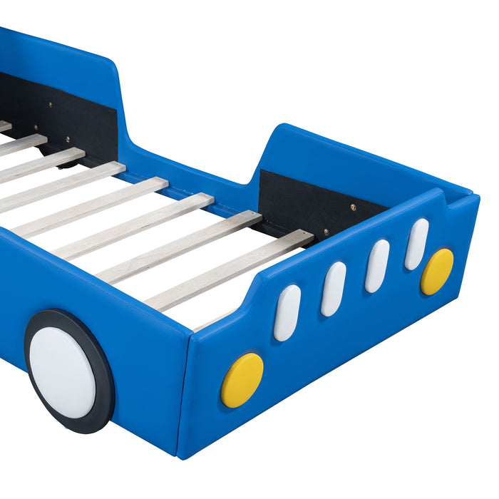 Race Car Shaped Platform Bed With Wheels