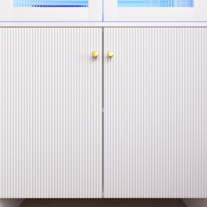 Modern Tech Inspired Dome Cabinet With LED Lighting