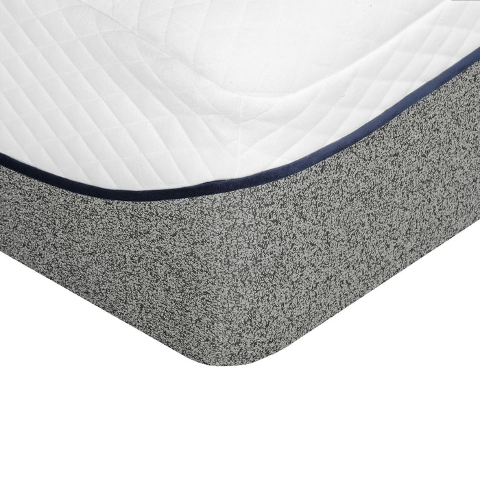 Ultra Plush 13" Gel Memory Foam Mattress For King Size Bed With Double Layered Jacquard Cover - Gray / White