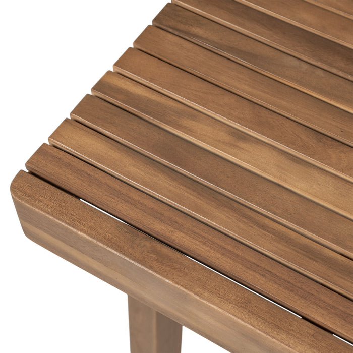 Outdoor Dining Table With Slatted Top, Ideal For Patio