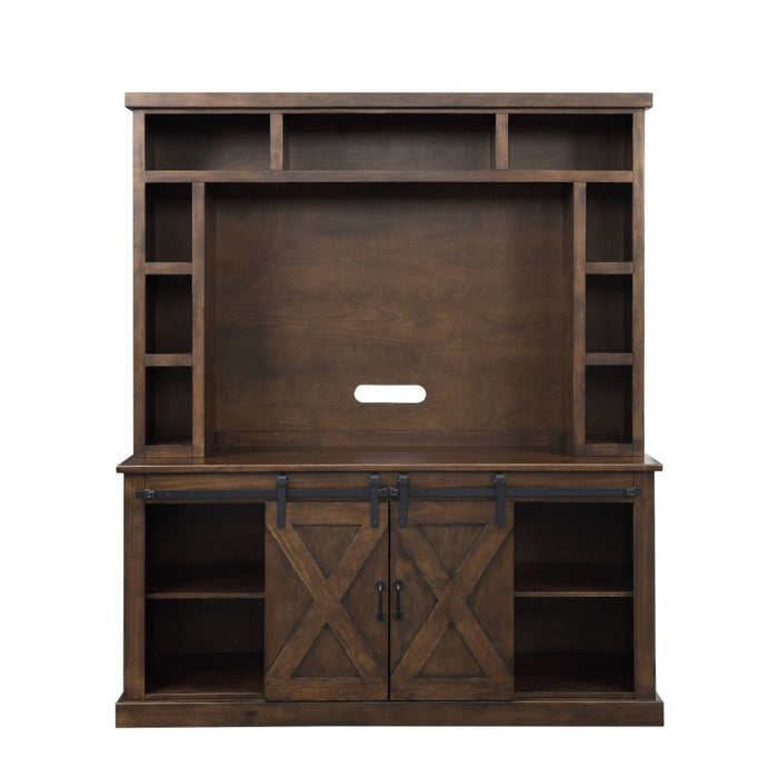 Aksel - Entertainment Center Include 91617Fir) - Walnut