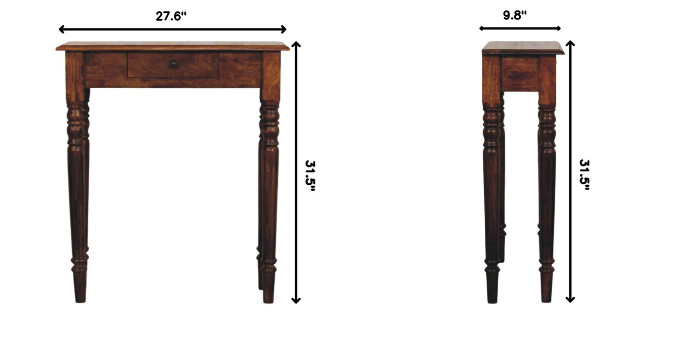 Turned Legs Drawer Console Table