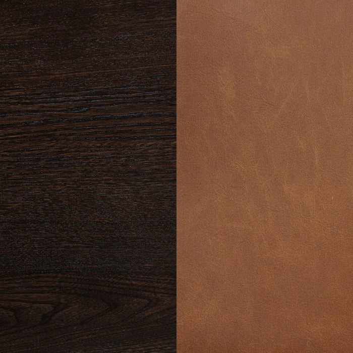 Tegan Faux Leather Upholstered Dining Side Chair Cognac (Set of 2)