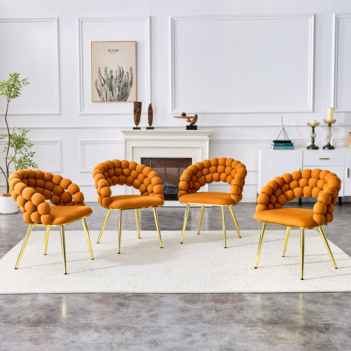 Puffy Bubble, Ball Chain Chairs For Dining Room (Set of 2)