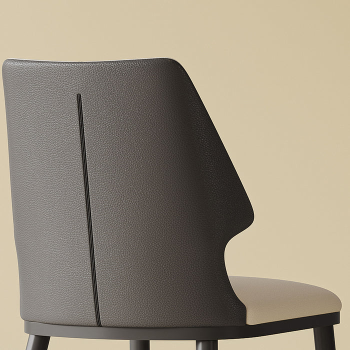 Contemporary Dining Chair (Set of 2) Comfortable Material For Home Or Office - Gray / White