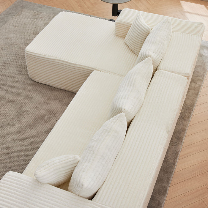 Modular Sofa With Golden Square Legs