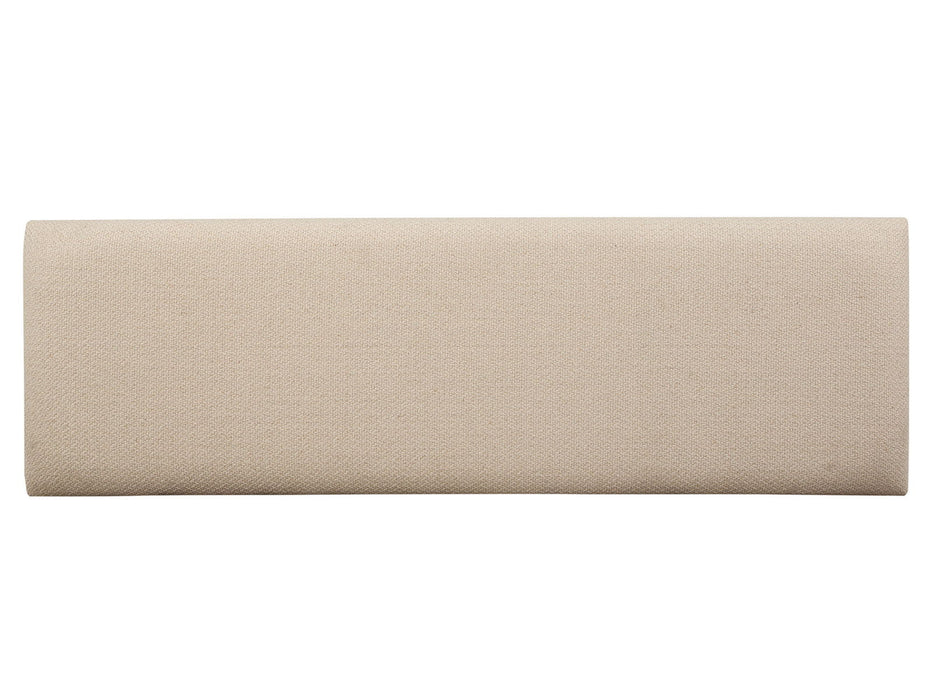 Tristan - Upholstered Backless Bench With U-Shaped Legs - Swiss Coffee