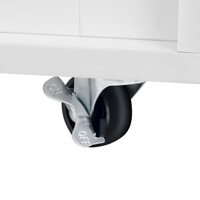 Modern Style 2 In 1 Pet Friendly Dog Crate Kitchen Island End Table Metal Pine - Natural / White