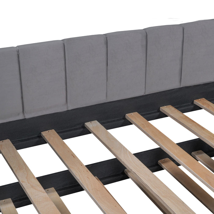 Upholstered Daybed With Ergonomic Design Backrest