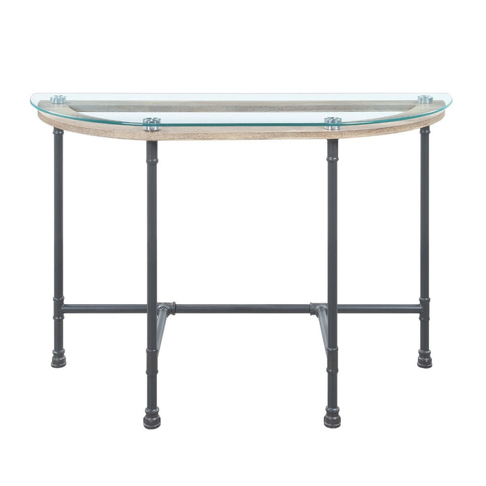 Brantley - Sofa Table - Clear Glass & Sandy Gray