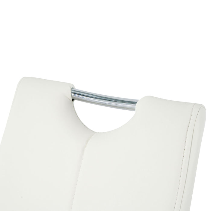 Modern Dining Chairs With Padded Seat And Metal Legs