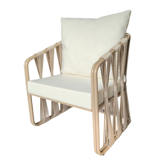Chair With Cushion (Set of 2) - Beige
