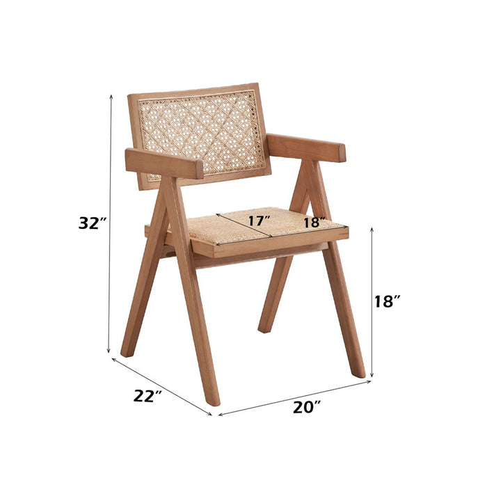 Velentina - Arm Chair Set of 2) - Rattan & Natural