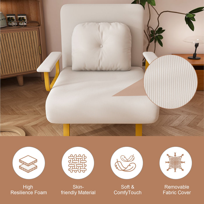 5 In 1 Folding Sofa Bed With 5 Position Adjustable Backrest