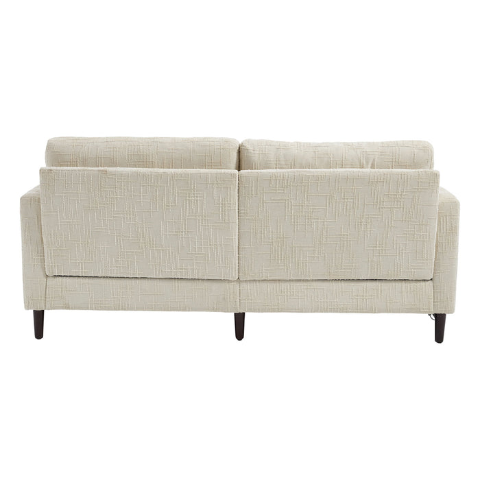 Chenille 2 Seater Sofa With LED Light, USB Charging Port, And Storage Bag