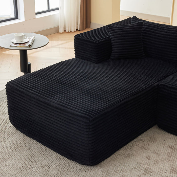 Modular Sofa With Golden Square Legs