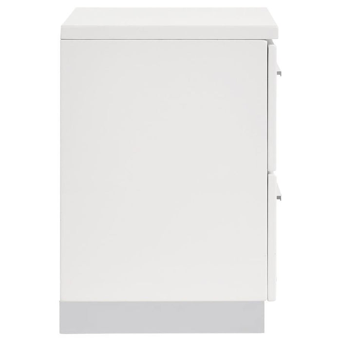 Felicity - 2-Drawer Nightstand - White High Gloss
