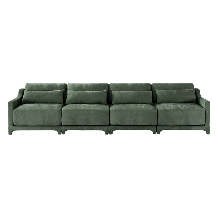 Elegant Sofa With Ergonomic Design And Lumbar Pillows