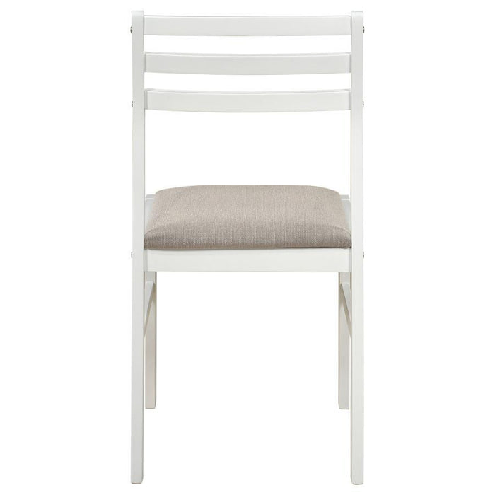 Bucknell - 3 Piece Round Drop Leaf Dining Table Set - White