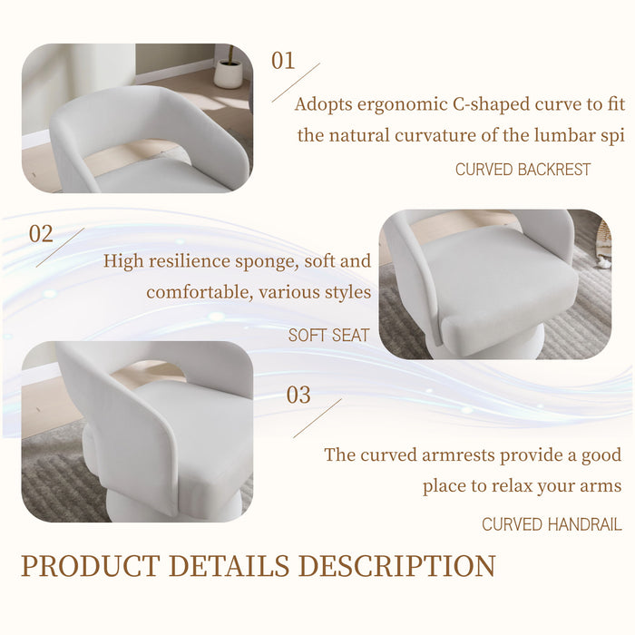 Swivel Barrel Chair With 360 Degree Rotation