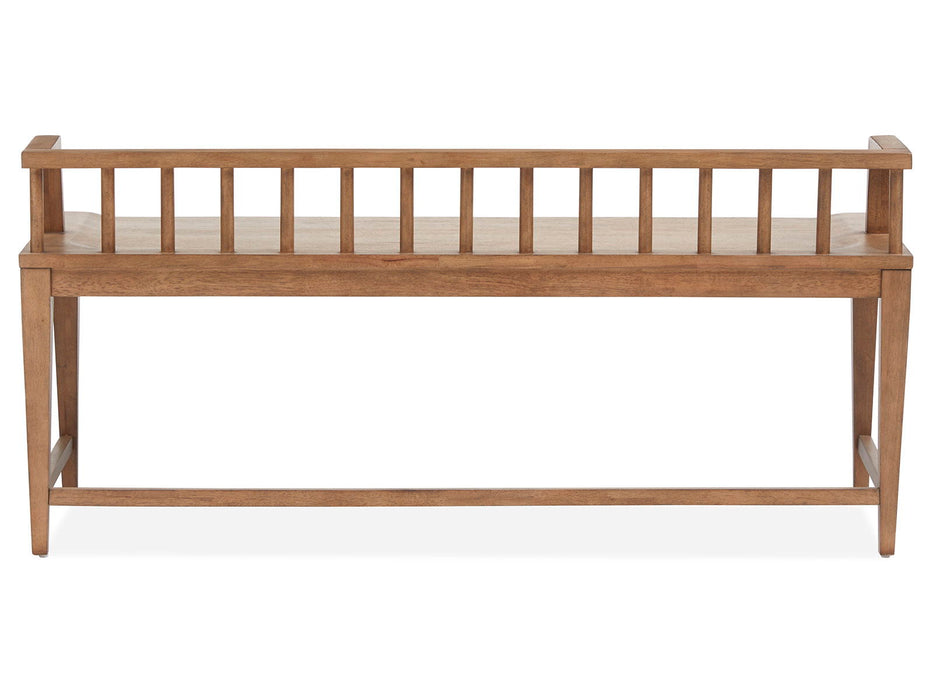 Lindon - Arm Bench With Low Back - Belgian Wheat