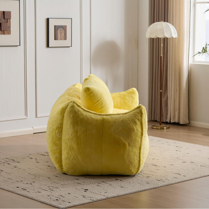 Giant Bean Bag Couch, Ultra Soft Fluffy Loveseat For Living Room