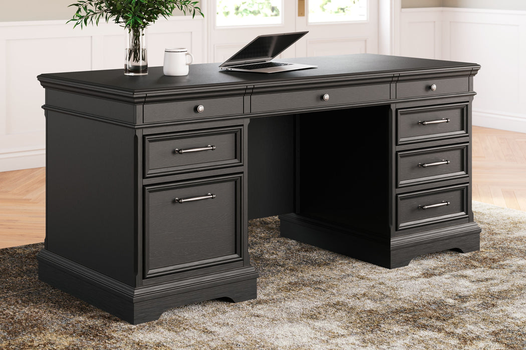 Beckincreek - Home Office Pedestal Desk - Black