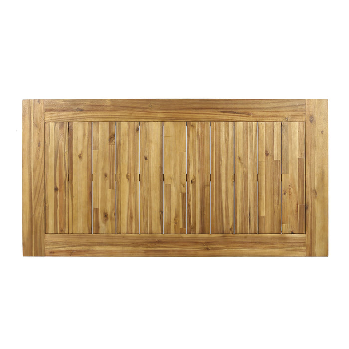 Outdoor Acacia Wood Dining Table, Sandblast Finish
