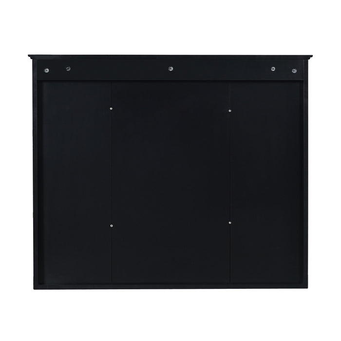 Wall Mounted Bathroom Medicine Wall Cabinet With Mirror & Open Shelves