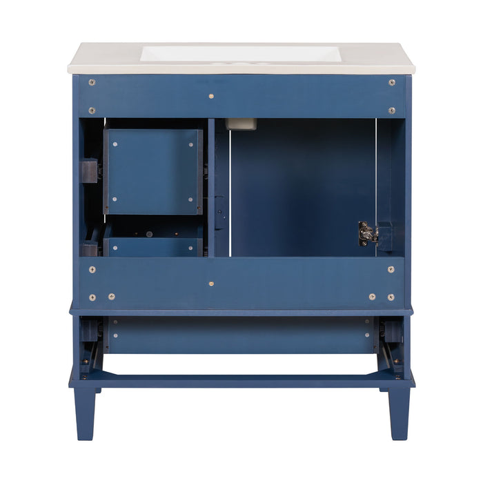 Bathroom Vanity, Modern Bathroom Cabinet With Sink Combo Set, Bathroom Storage Cabinet With A Soft Closing Door And 3 Drawers, Solid Wood Frame