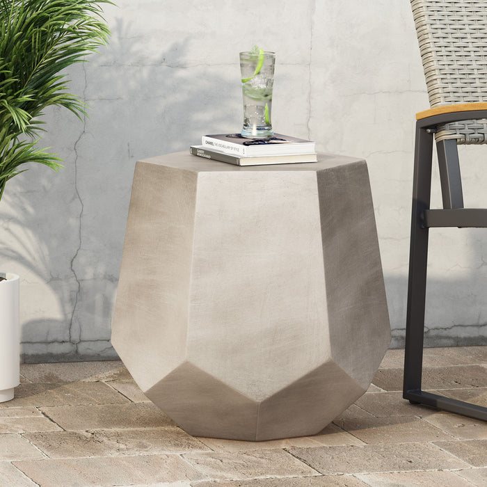 Outdoor Calgary Side Table - Light Gray