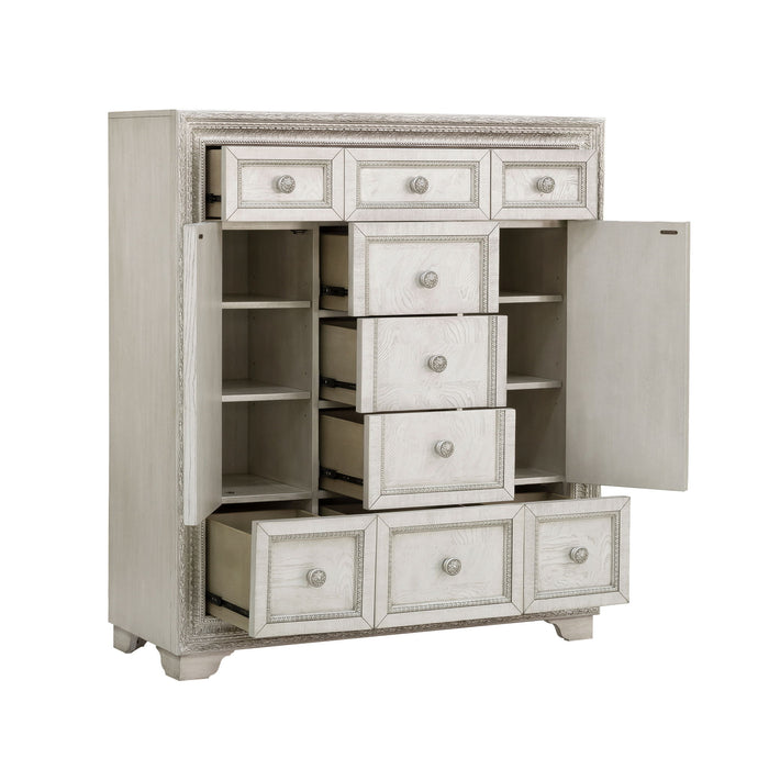 Camila - 9 Drawer Door Chest - Creamy White