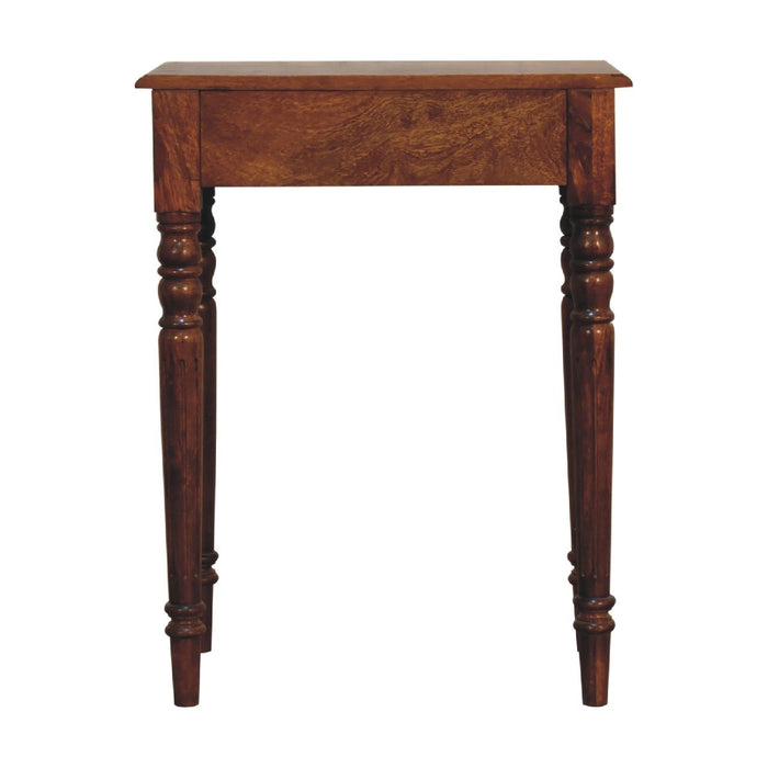 Turned Leg Writing Desk - Chestnut